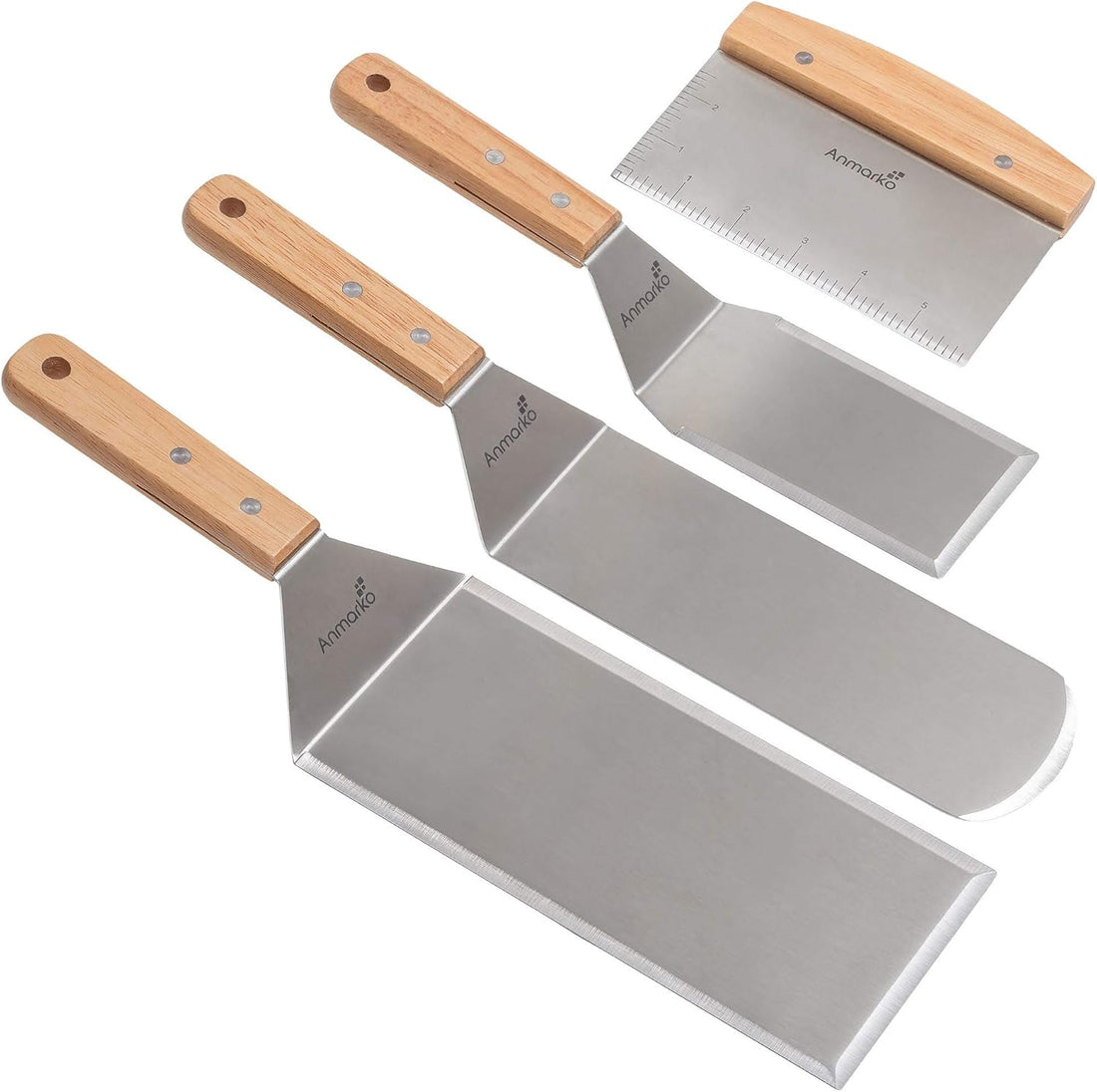 Stainless Steel Metal Spatula Set - Teppaniyaki Spatulas
