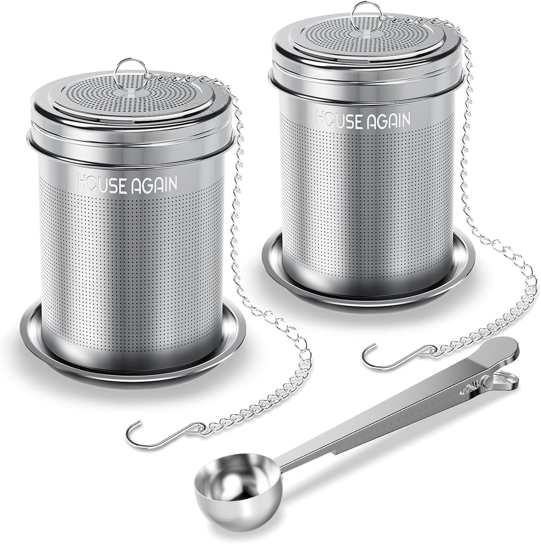 Extra Fine Mesh Tea Infusers 2 Pack with Scoop