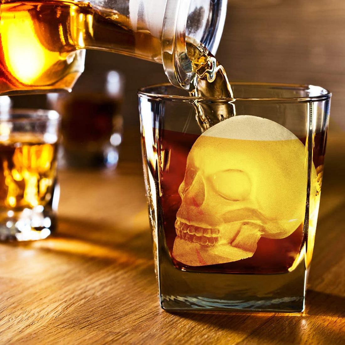 Extra Large 3D Skull Ice Cube Mold Silicone Ice Molds