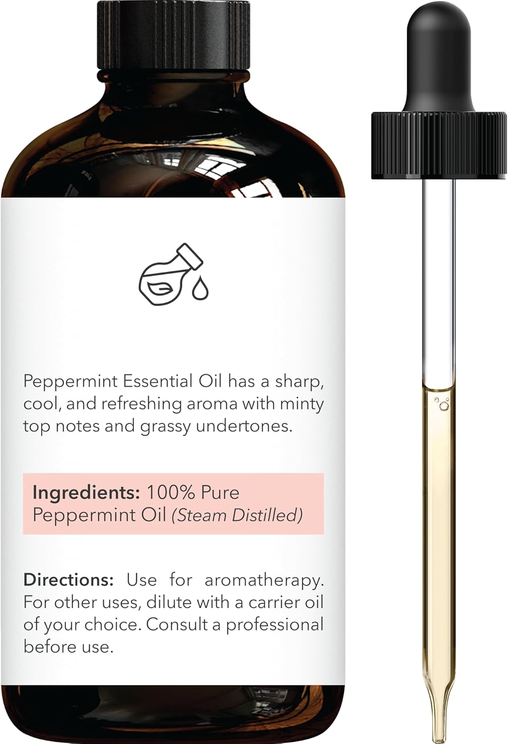 Peppermint Essential Oil - Huge 4 Fl Oz - 100% Pure and Natural