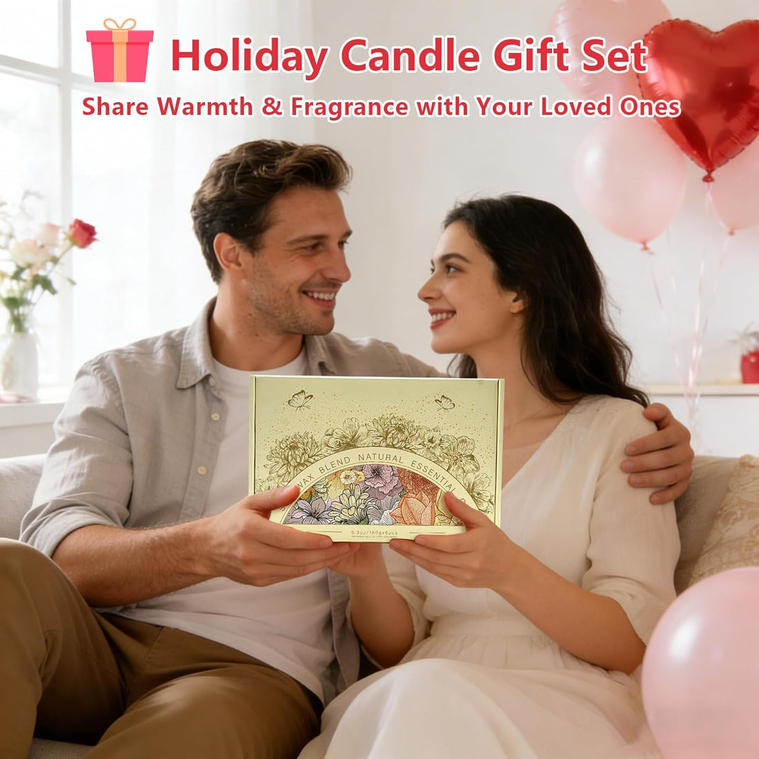 6 Pack Scented Candles Gift Set, Long Lasting Aromatherapy Candles