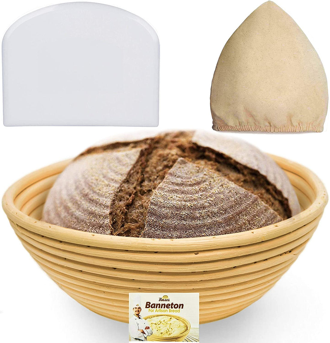 9 Inch Bread Banneton Proofing Basket - Baking Bowl